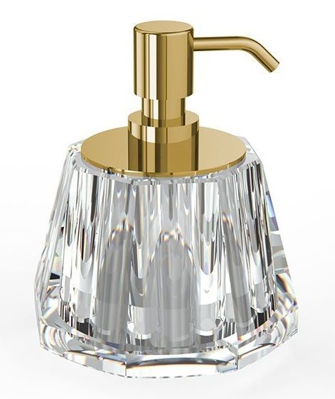 3102-0001-EG - Sorrento Sıvı Sabunluk Tezgah Üstü Kristal-Gold